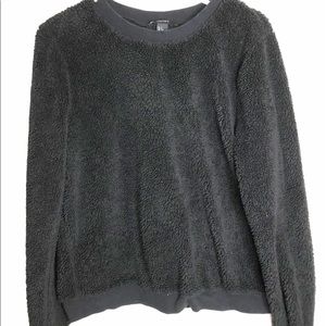 Black Sherpa crew neck sweatshirt